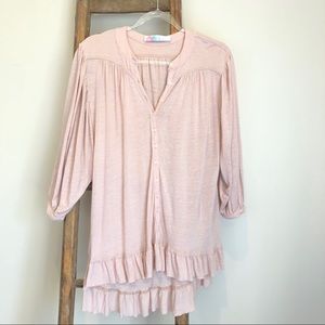 FREE PEOPLE/ beach pale pink ruffled sun dress